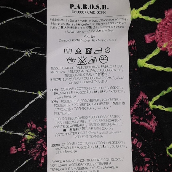 P.A.R.O.S.H Black Embroidered Stunning Sk - Picture 4 of 8
